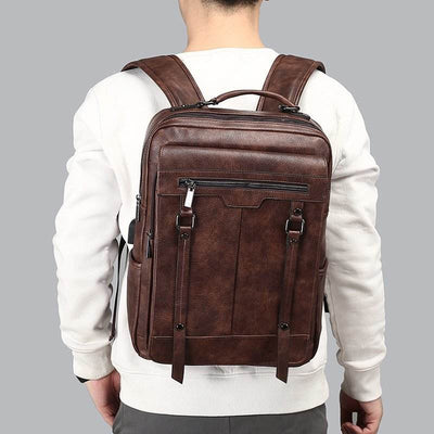 Men’s Casual School Backpack – Simple Student Bag for High School & Junior High - grabzbags.com