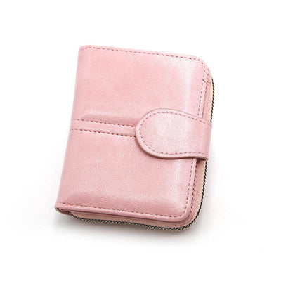 Short Solid Color Wallet – Multi-Card Slot Compact Card Holder for Women - grabzbags.com