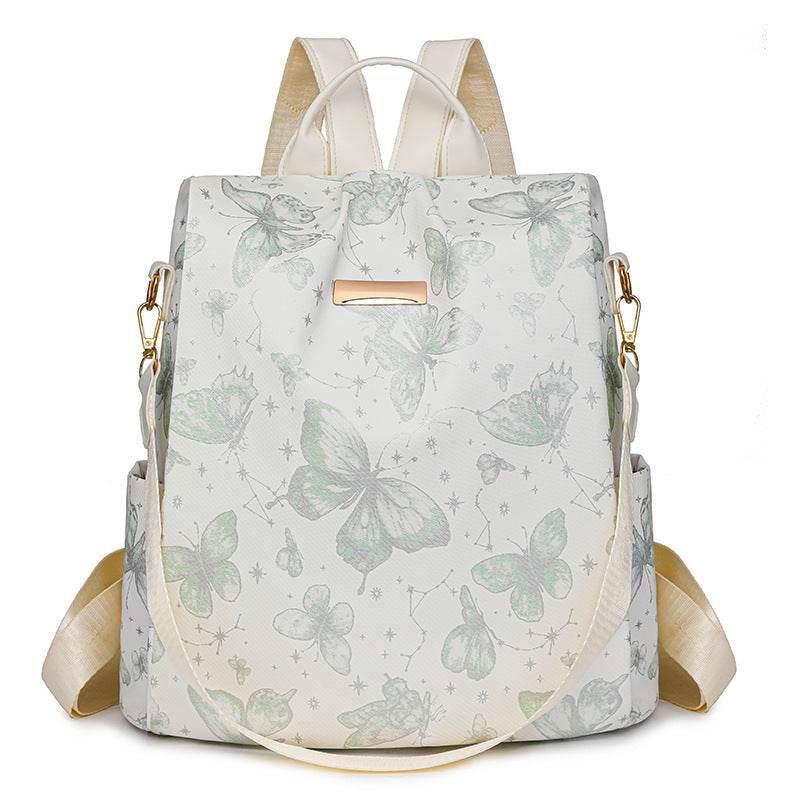Butterfly Print Shoulder Backpack – Large Capacity Fashion Bag for Women & Girls - grabzbags.com