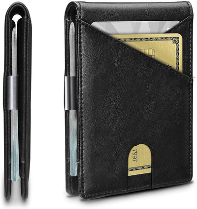 Men’s Anti-Theft Card Holder – Inner & Outer Leather RFID-Blocking Wallet - grabzbags.com