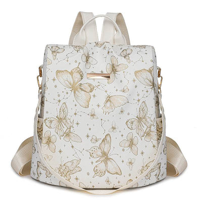 Butterfly Print Shoulder Backpack – Large Capacity Fashion Bag for Women & Girls - grabzbags.com