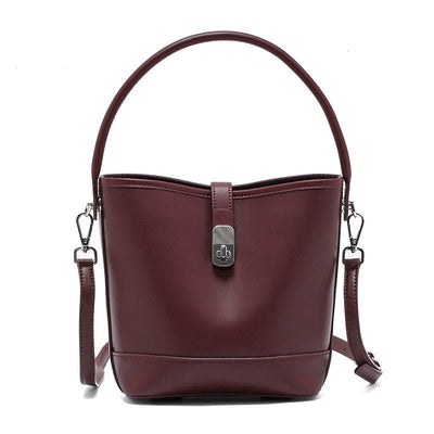 Women's Bucket Bag – High-Quality Cowhide Shoulder Handbag for Everyday Fashion - grabzbags.com