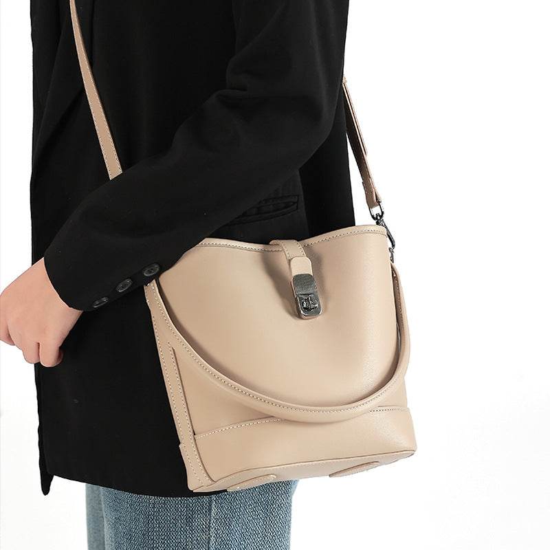 Women's Bucket Bag – High-Quality Cowhide Shoulder Handbag for Everyday Fashion - grabzbags.com