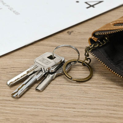Men’s Crazy Horse Leather Coin Purse – Vintage Style Compact Pocket Wallet - grabzbags.com