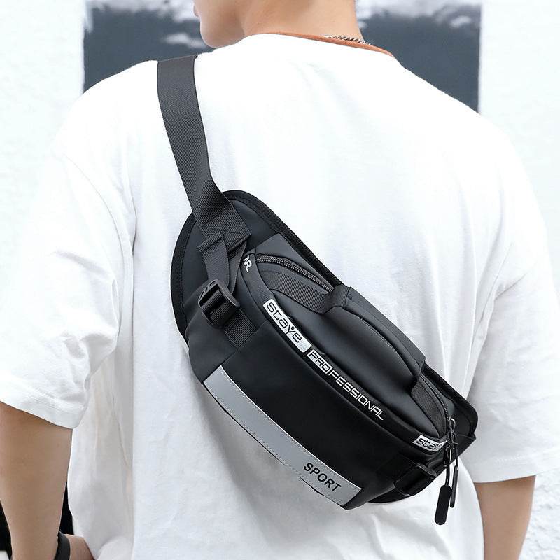 Men’s Reflective Waist Bag – Crossbody Pack for Travel, Running, Hiking & Cycling - grabzbags.com