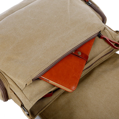 Canvas Laptop Messenger Bag – Men’s Shoulder Briefcase Computer Bag