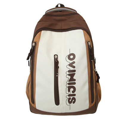 Fashion Personalized Large Capacity Backpack – Lightweight Nylon Schoolbag for Women & Men, Solid Color Travel & Daily Backpack