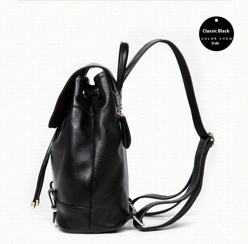 Women’s Genuine Leather Backpack – European & American Fashion Style - grabzbags.com