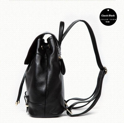 Women’s Genuine Leather Backpack – European & American Fashion Style - grabzbags.com