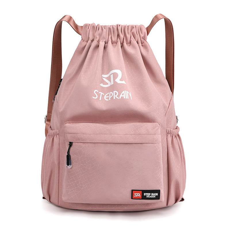 Solid Color Lightweight Drawstring Backpack – Simple Double-Shoulder Design - grabzbags.com