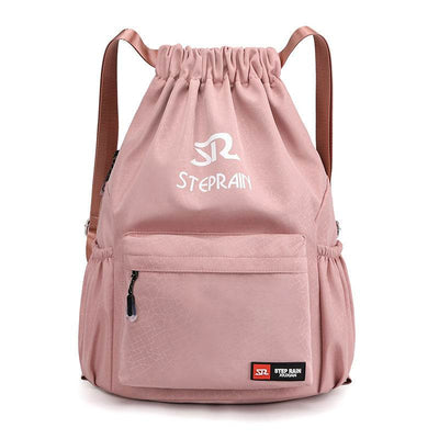 Solid Color Lightweight Drawstring Backpack – Simple Double-Shoulder Design - grabzbags.com