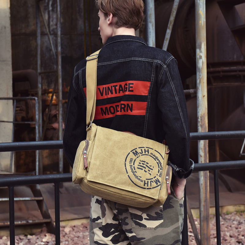 Canvas Laptop Messenger Bag – Men’s Shoulder Briefcase Computer Bag
