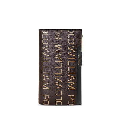 Women's Leather Wallet – Premium First Layer Cowhide Long Bifold Purse with Card Holder - grabzbags.com