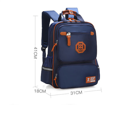 Student Fashion Casual Schoolbag – Solid Color Waterproof Nylon Backpack, Lightweight & Wear-Resistant