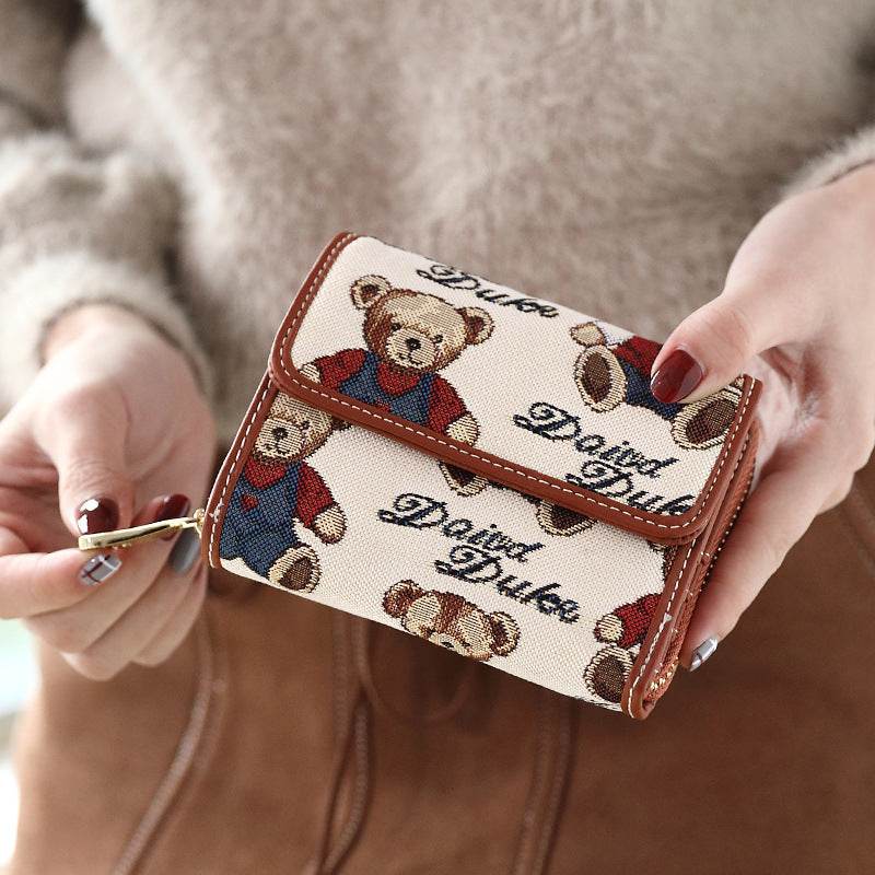 Cute Leather Wallet for Women – Fresh & Stylish Small Purse for Students - grabzbags.com