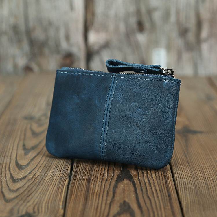 Crazy Horse Leather Coin Purse for Men – Vintage Retro Style Pocket Wallet - grabzbags.com