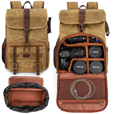 Canvas Camera Shoulder Bag – Simple SLR & Digital Camera Bag with Laptop Compartment - grabzbags.com