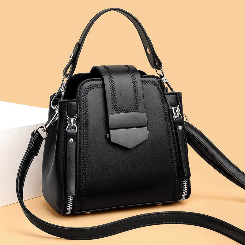 Elegant Women’s Soft Leather Mini Handbag – Textured & Stylish Purse - grabzbags.com