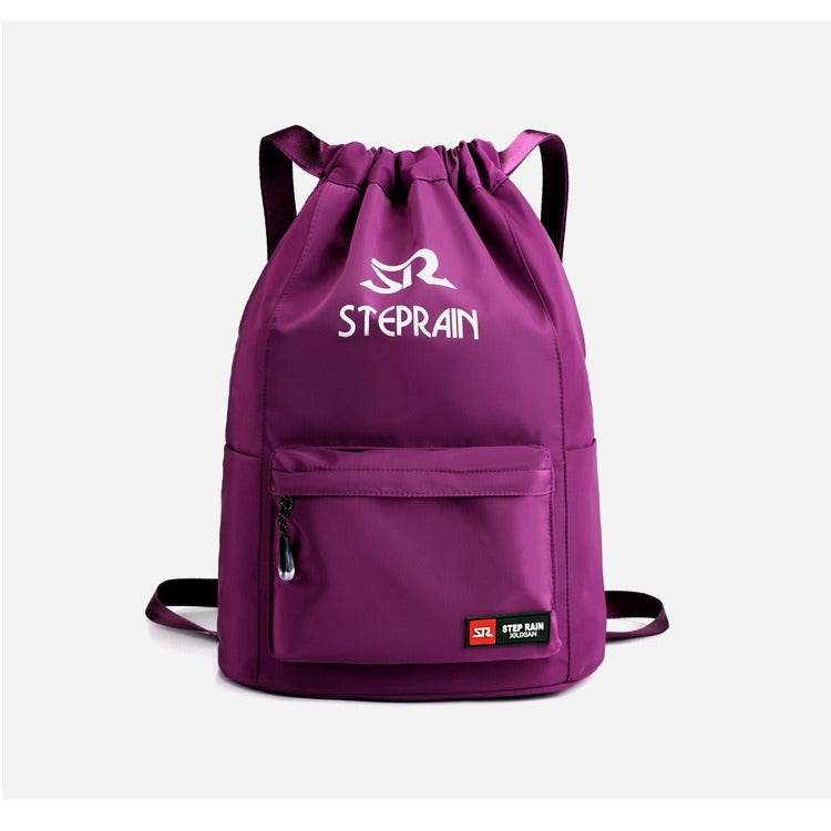 Solid Color Lightweight Drawstring Backpack – Simple Double-Shoulder Design - grabzbags.com