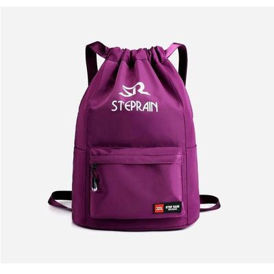 Solid Color Lightweight Drawstring Backpack – Simple Double-Shoulder Design - grabzbags.com