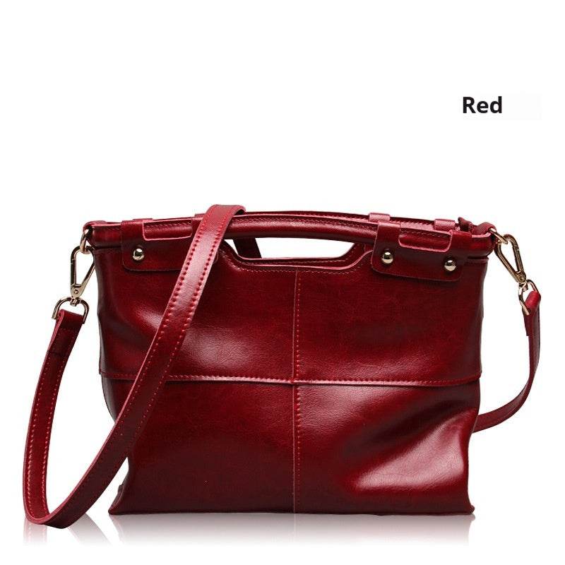 Women’s Retro Leather Messenger Bag – European & American Solid Color Crossbody - grabzbags.com