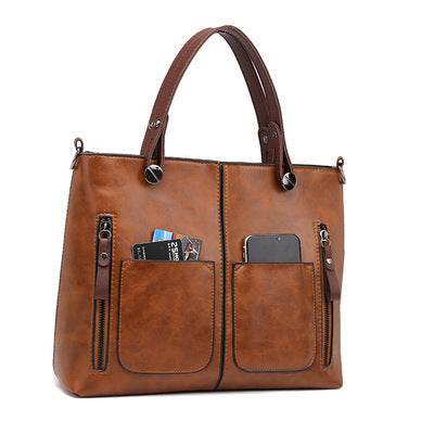 Retro Tote Bag for Women – Large-Capacity with Simple Chic Design - grabzbags.com