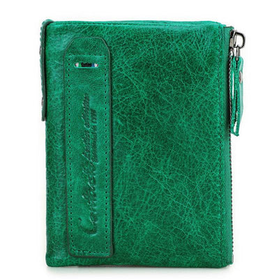 Chic Men’s Short Wallet – Genuine Leather Coin Purse with Minimalist Design - grabzbags.com