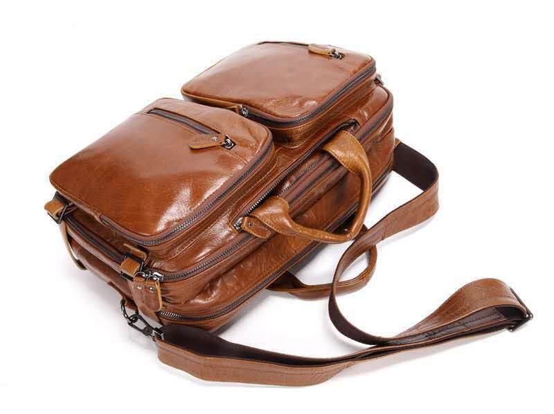 Men’s Multifunctional Leather Bag – First-Layer Imported Cowhide Shoulder & Business Bag - grabzbags.com