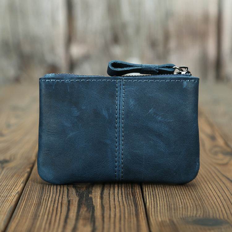 Crazy Horse Leather Coin Purse for Men – Vintage Retro Style Pocket Wallet - grabzbags.com