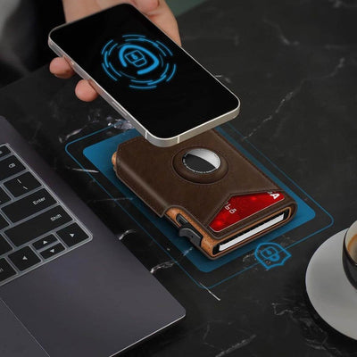 Men’s Metal Card Holder – RFID Anti-Theft Slim Wallet with Swipe Protection - grabzbags.com