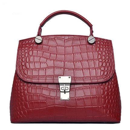 Women’s Genuine Cattlehide Leather Handbag – First Layer Fashion Tote - grabzbags.com