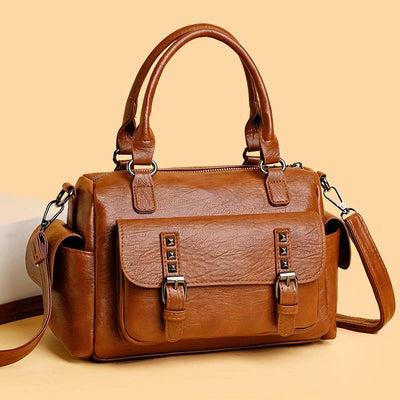 Vintage Large-Capacity Shoulder Bag / Crossbody Satchel - grabzbags.com