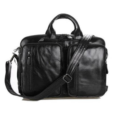 Men’s Multifunctional Leather Bag – First-Layer Imported Cowhide Shoulder & Business Bag - grabzbags.com