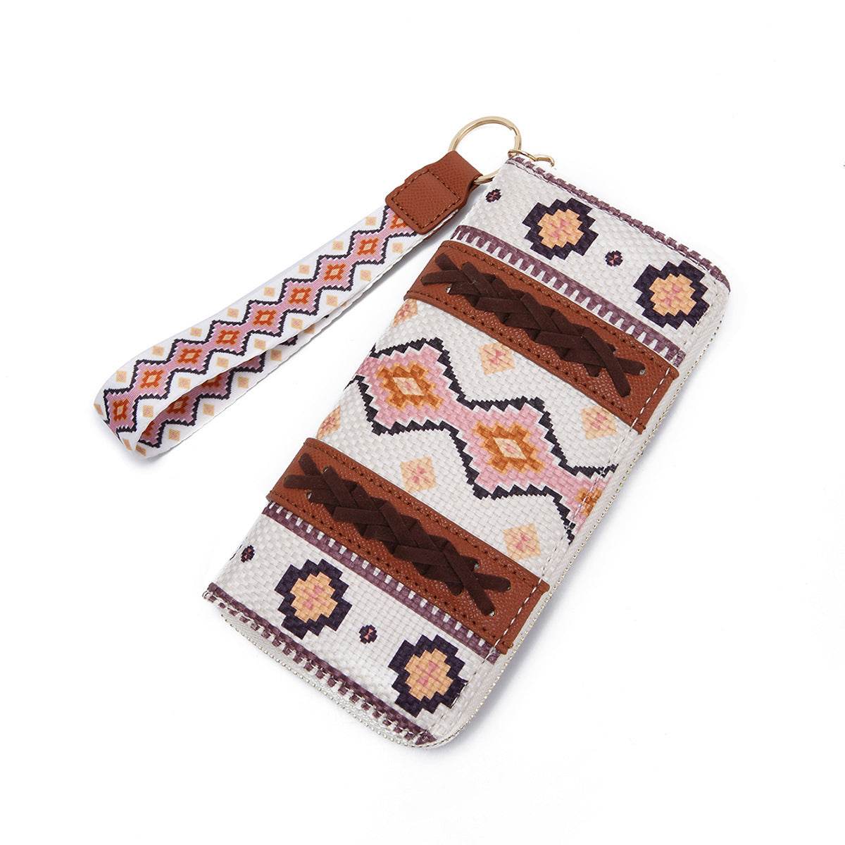 Bohemian Style Women's Wallet – Vintage Cotton & Linen Hand-Carry Card Holder Purse - grabzbags.com