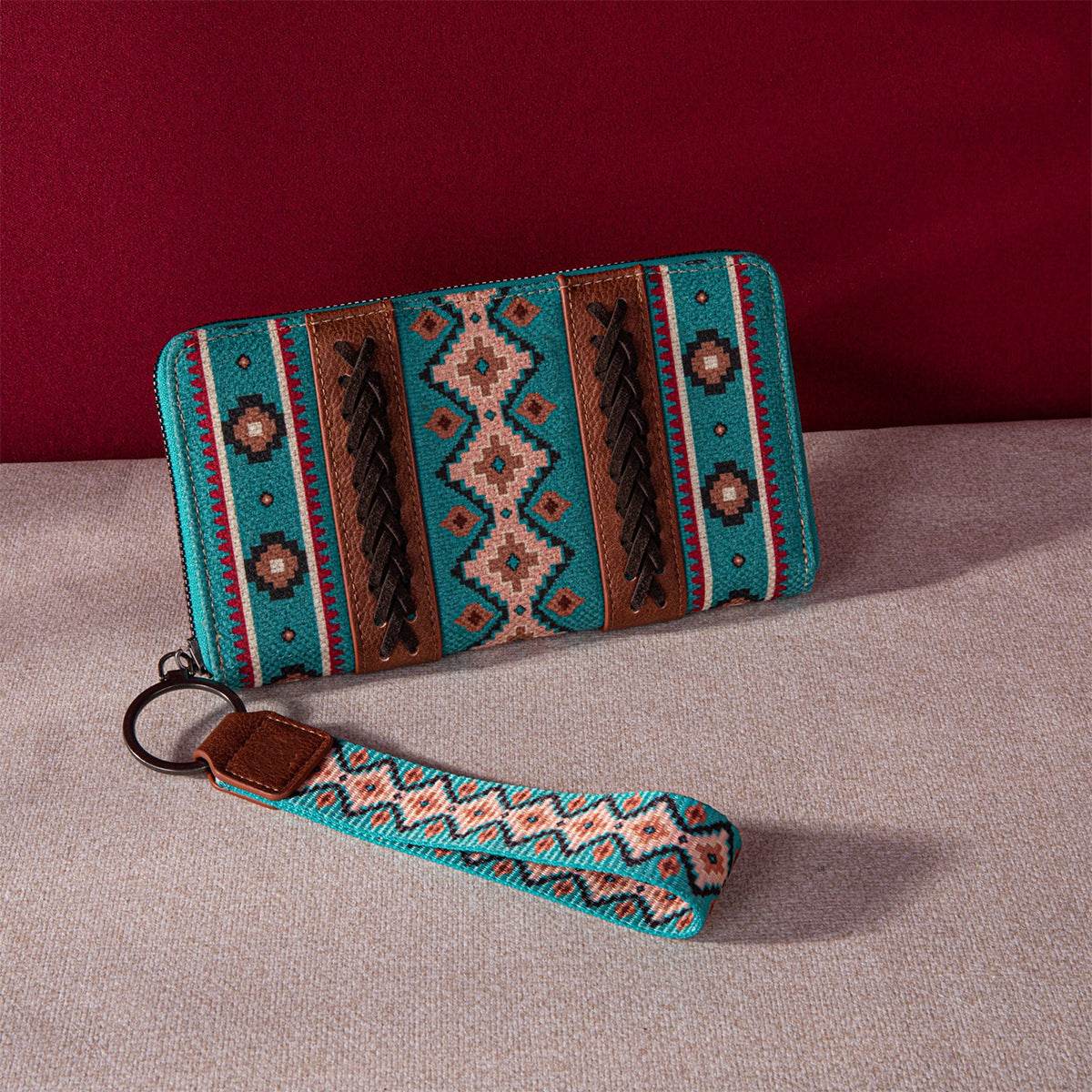 Bohemian Style Women's Wallet – Vintage Cotton & Linen Hand-Carry Card Holder Purse - grabzbags.com