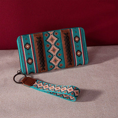 Bohemian Style Women's Wallet – Vintage Cotton & Linen Hand-Carry Card Holder Purse - grabzbags.com