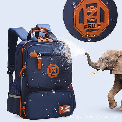 Student Fashion Casual Schoolbag – Solid Color Waterproof Nylon Backpack, Lightweight & Wear-Resistant