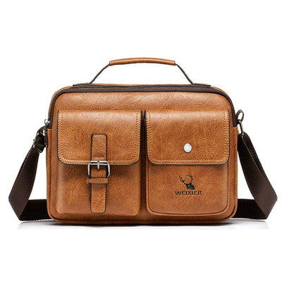 Men’s Vintage One-Shoulder Messenger Bag – Casual Crossbody Leather Bag - grabzbags.com