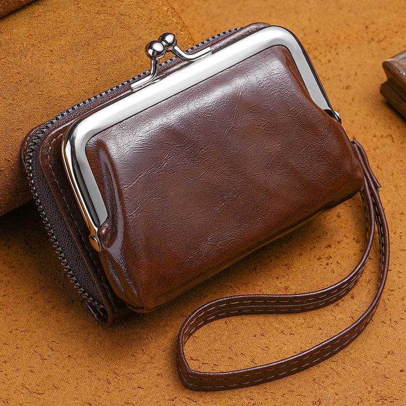 Women’s 4-Inch Buckle Coin Purse – Vintage Clip Closure Mini Wallet - grabzbags.com