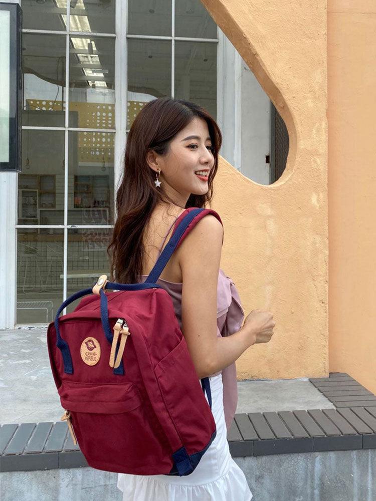New Style Unisex Backpack – Japanese & Korean Fashion Laptop Bag, Water-Repellent Polyester Backpack with 15-Inch Compartment