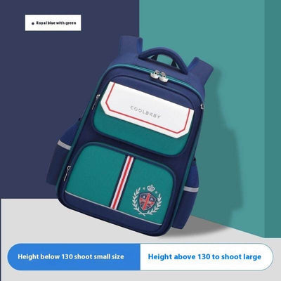 Leather Cover Jacquard Schoolbag – Ergonomic Design with Spine Protection - grabzbags.com