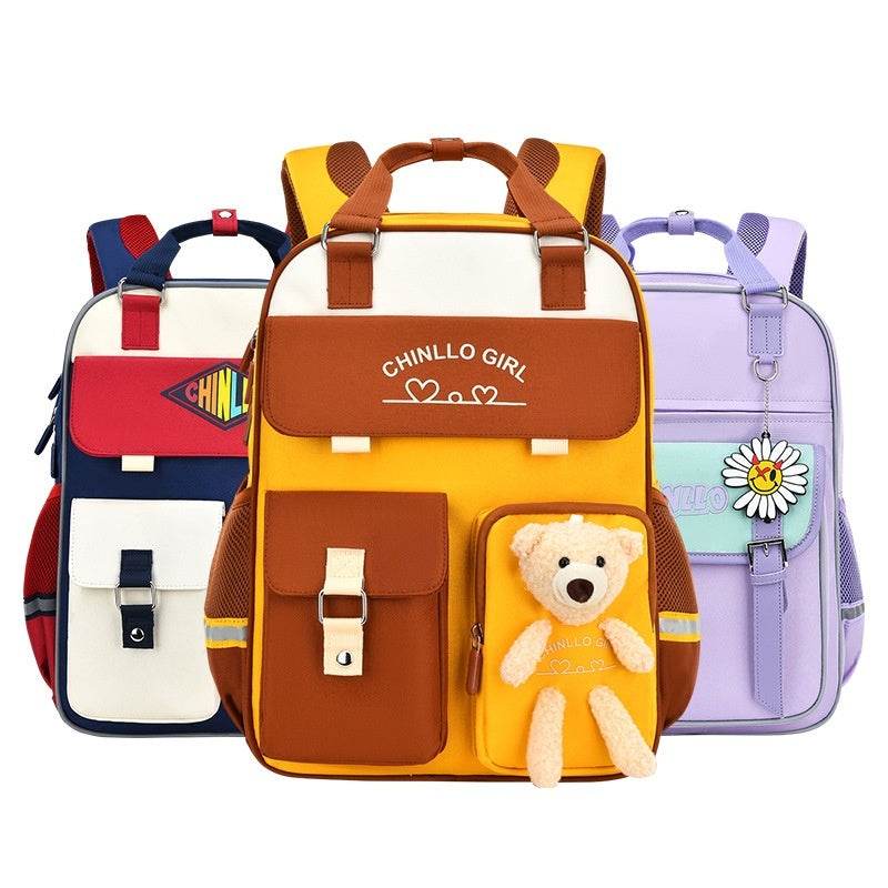 Lightweight Breathable Schoolbag for Primary Students – Multi-Pocket & Stylish Design - grabzbags.com