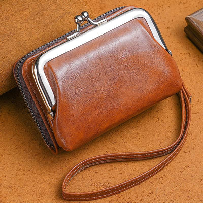Women’s 4-Inch Buckle Coin Purse – Vintage Clip Closure Mini Wallet - grabzbags.com