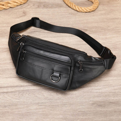 Men’s Sheepskin Mobile Phone Waist Bag – Sports & Casual Leather Belt Pouch - grabzbags.com