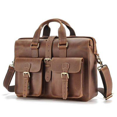 New Genuine Leather Business Handbag – Men’s Professional Briefcase & Office Bag - grabzbags.com