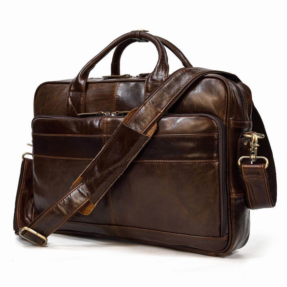 Men’s Leather Business Briefcase – Fashionable Unique Professional Laptop Bag - grabzbags.com