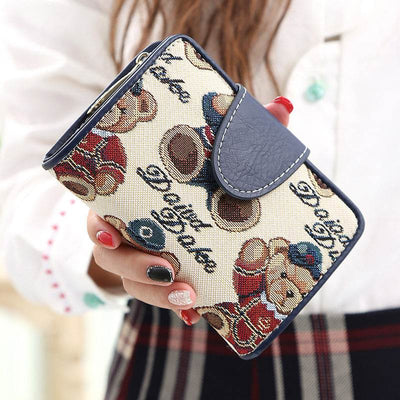 Cute Leather Wallet for Women – Fresh & Stylish Small Purse for Students - grabzbags.com