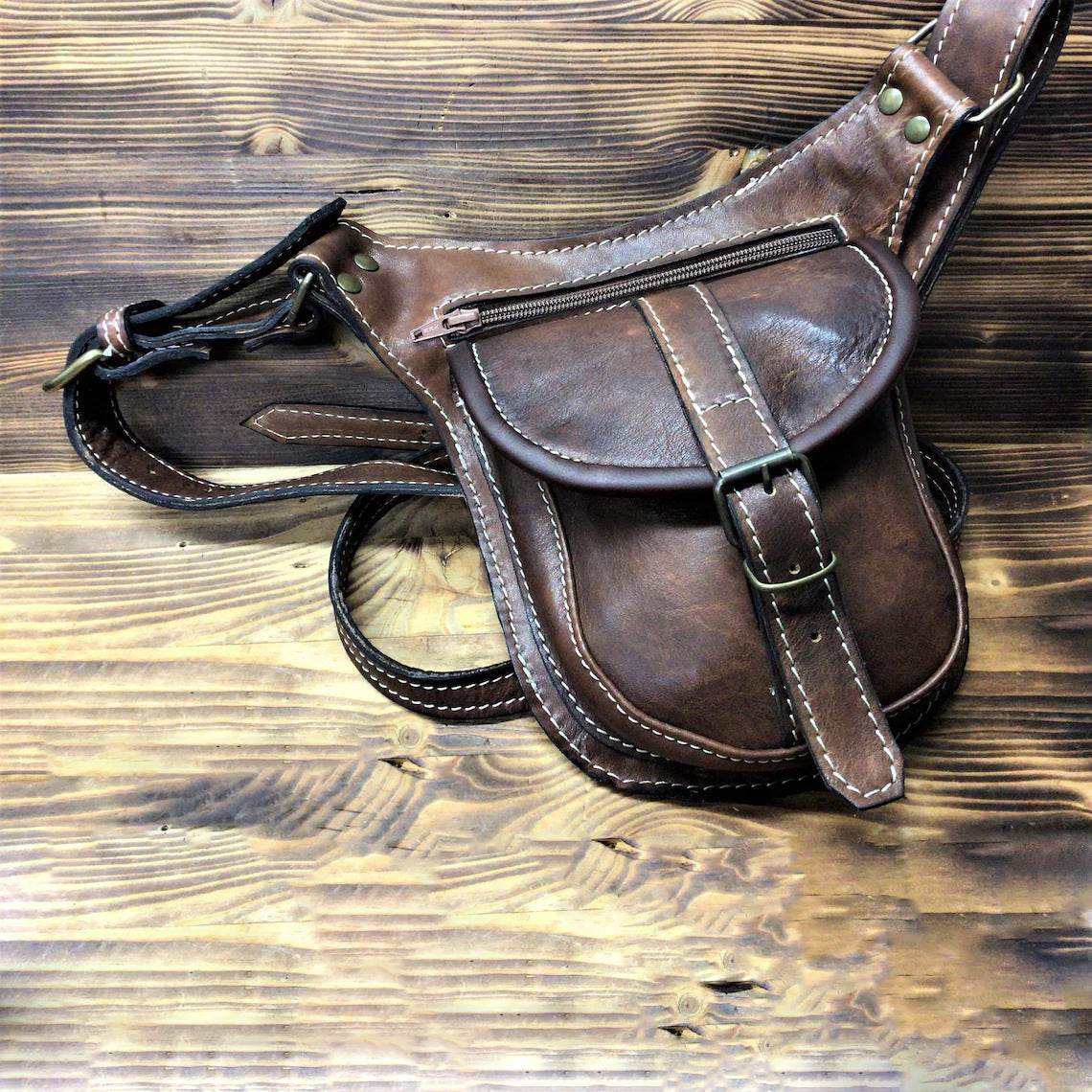 European & American Style Motorcycle Waist Bag – Outdoor Riding Belt Bag for Mobile Phone - grabzbags.com