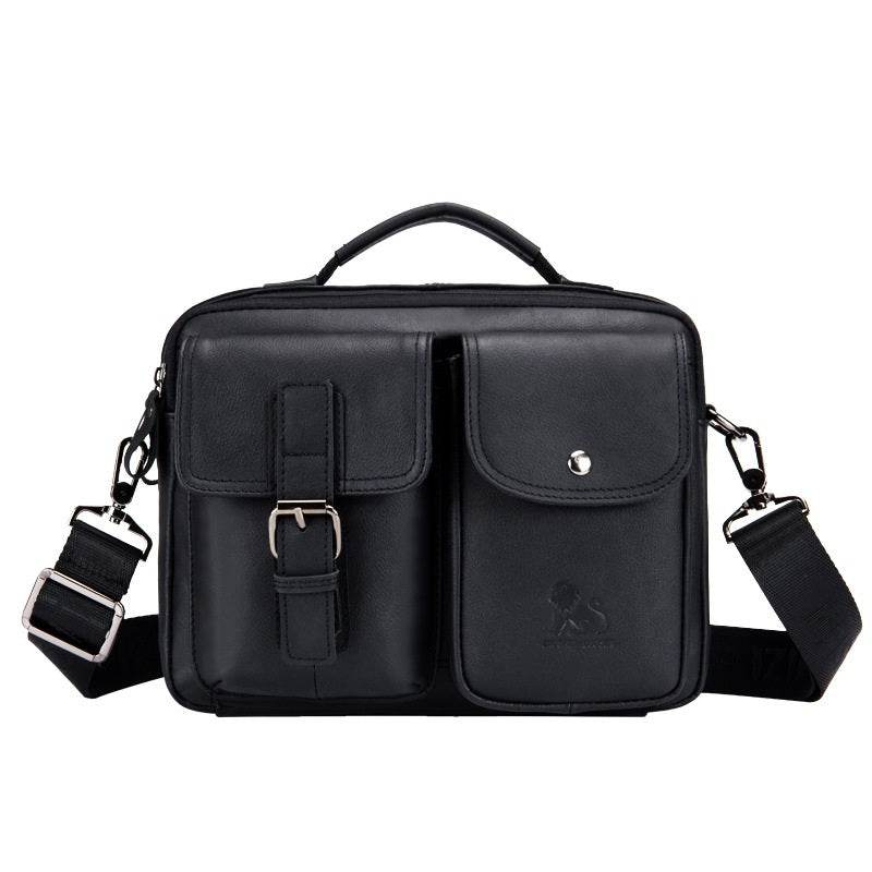 Retro Large-Capacity First Layer Cowhide Leather Casual Handbag - grabzbags.com