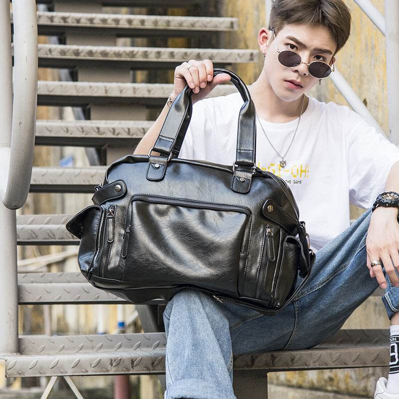 Men’s Fashion Travel Handbag – Casual Solid Color Weekend Duffel Bag - grabzbags.com